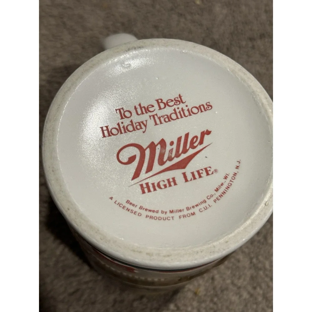 Vintage Miller High Life Holiday Traditions Winter Beer Stein
